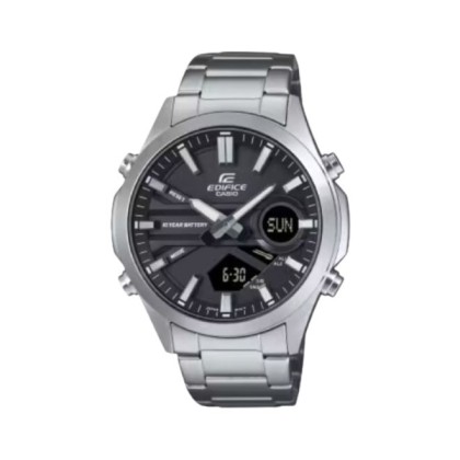 Casio Edifice EFV-C120D-1A Black Dial Analog-Digital Stainless Steel Band Men Watch